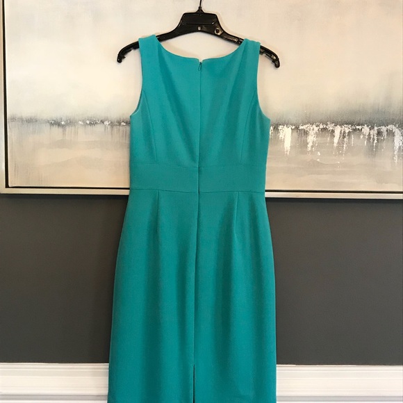 Tahari Teal Sleeveless Shift Dress - Picture 2 of 3